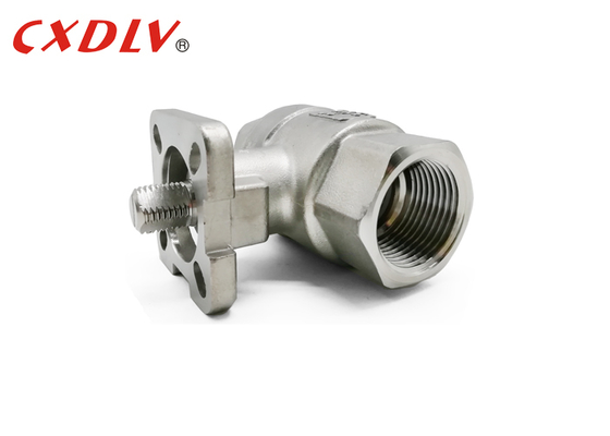 CF8M 1000wog Υδραυλική σύνδεση NPT 1 ίντσες Ελαστική βαλβίδα μπάλας με ISO5211 TOP