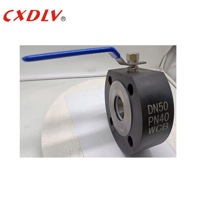 Wafer Type 1PC Full Bore Ball Valve Between Flanges PN40 With Handle Lever