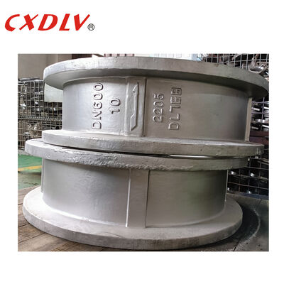 DN600 Δύο πλάκες ελεγκτική βαλβίδα Duplex Steel 2205 PN10 Flanged