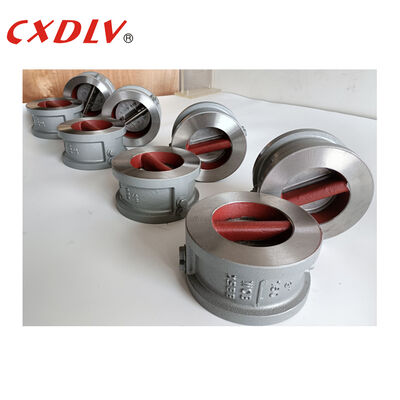 WCB Σώμα μεταλλικό κάθισμα διπλές πλάκες Wafer Check Valve Μη επιστροφή βαλβίδες 150LB σύνδεση