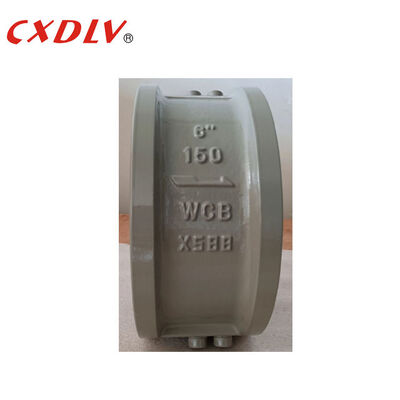 WCB Σώμα μεταλλικό κάθισμα διπλές πλάκες Wafer Check Valve Μη επιστροφή βαλβίδες 150LB σύνδεση
