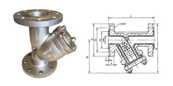 ANSI150 βαλβίδα διηθητήρων RF CF8M Υ που βάζεται φλάντζα που τελειώνουν για την αντλία