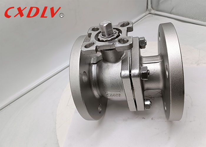 Δίσωμος σφαιρική βαλβίδα 1.4409 Σώμα PTFE Έδρα Άξονας χωρίς κάλυμμα Ελεύθερης κίνησης σφαίρα DIN PN16
