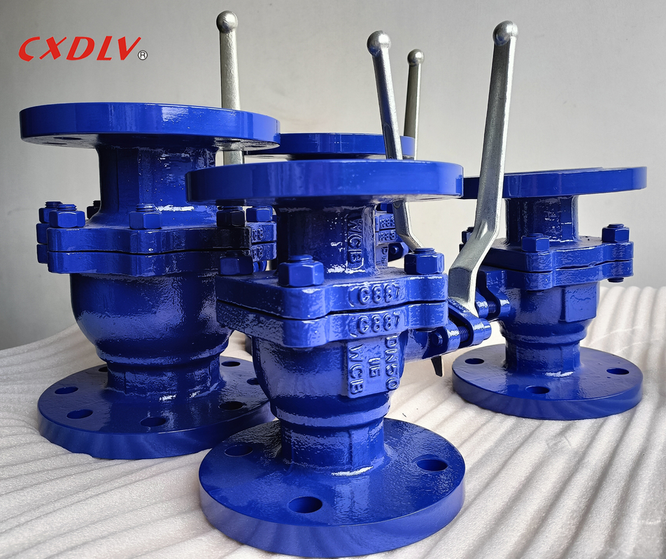 Α216 Gr.WCB Φλάνγκας βαλβίδας σφαίρας 2 τεμάχια με μοχλό χειρισμού PN16