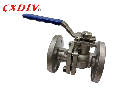 Βαλβίδα σφαιρική DIN PN16 SS 2 τεμαχίων, πλήρους διατομής με ISO5211 TOP