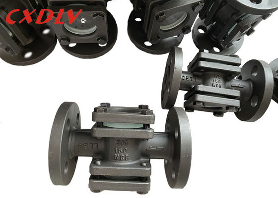 Βαλμένη φλάντζα σύνδεση γυαλιού RF θέας 150LB WCB με τα διπλά παράθυρα